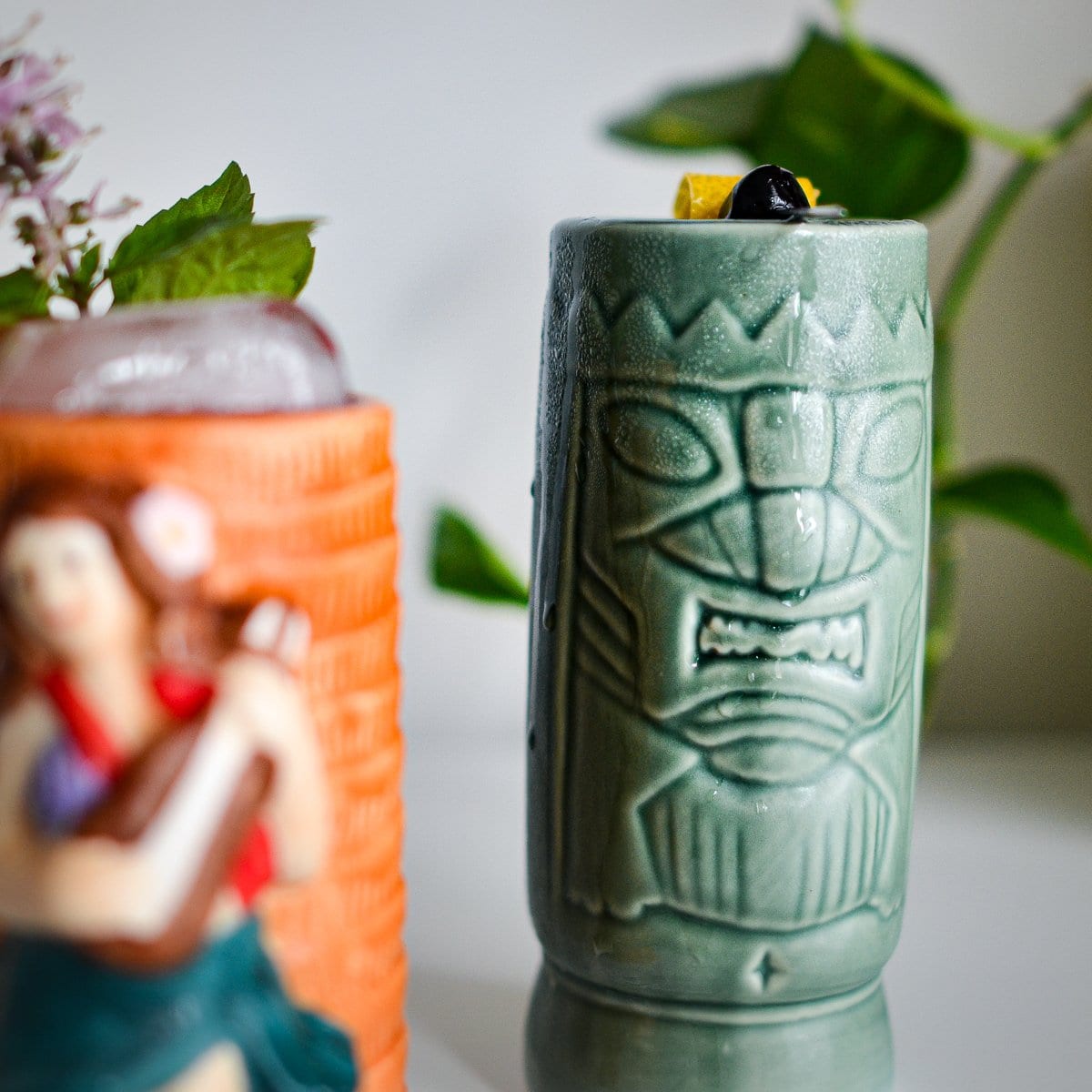 Green Moai Tiki